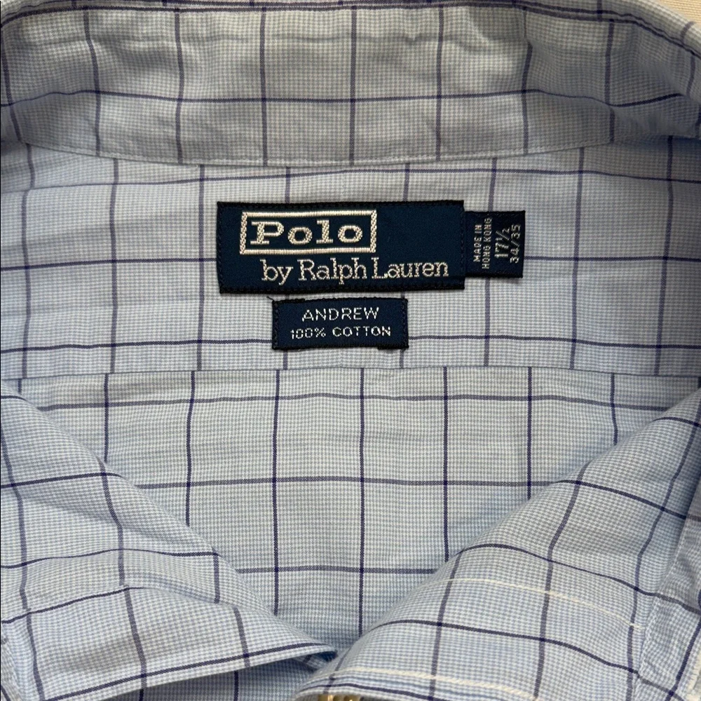 Polo‎ by Ralph Lauren Men's Light Blue Plaid Shirt